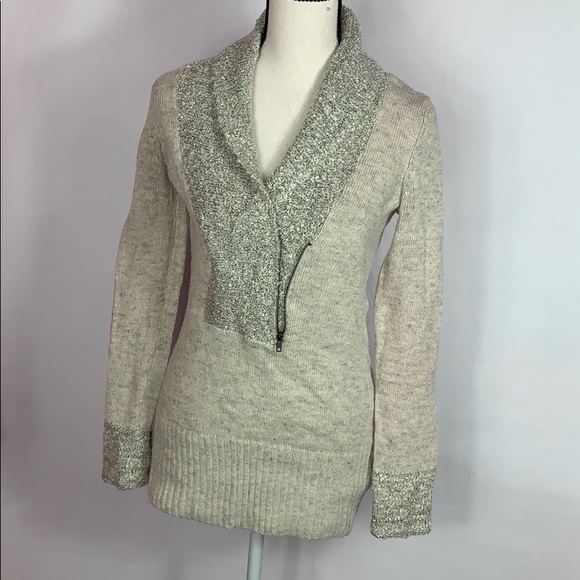 Olivia Sky multi texture gray/white sweater - Picture 2 of 10